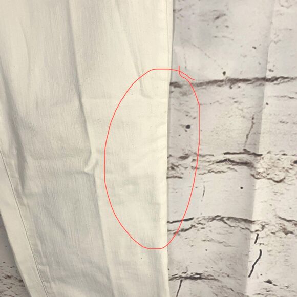 Jessica Simpson White Crop Skinny Jeans Size 14 Rolled Hem Summer Stretch Fit - Picture 6 of 13